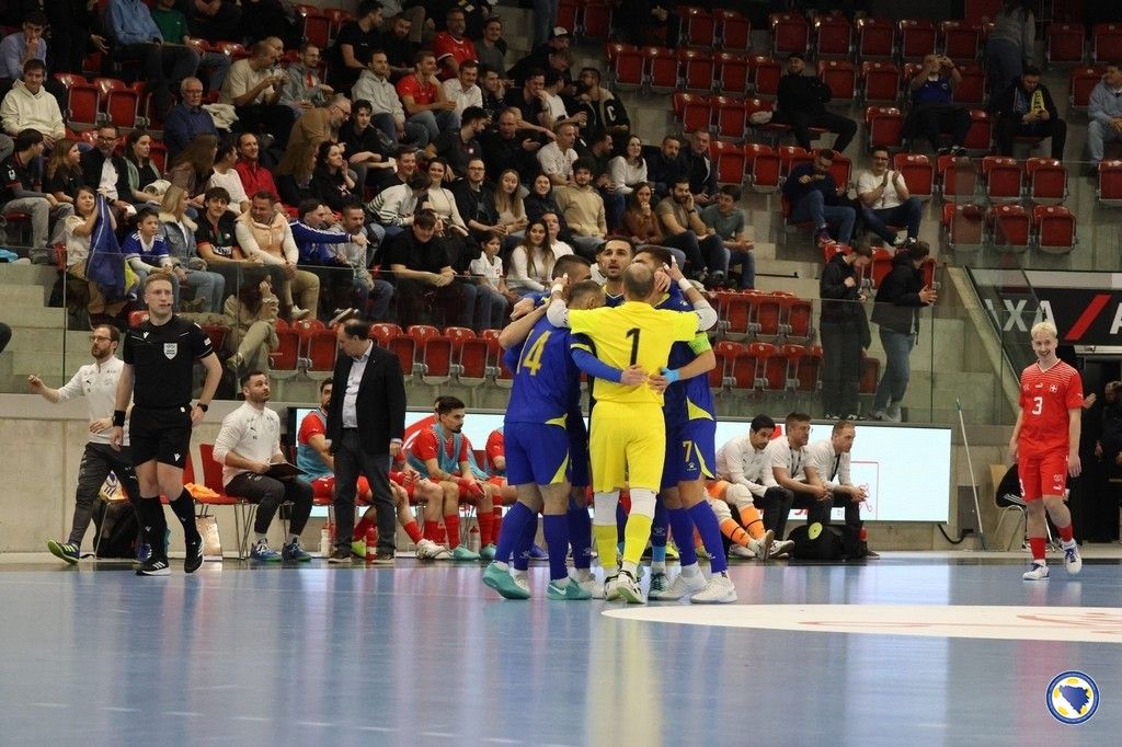 Futsal reprezentacija Bosne i Hercegovine pobijedila je  Švicarsku sa 9:0, u susretu kvalifikacija za EURO 2026.