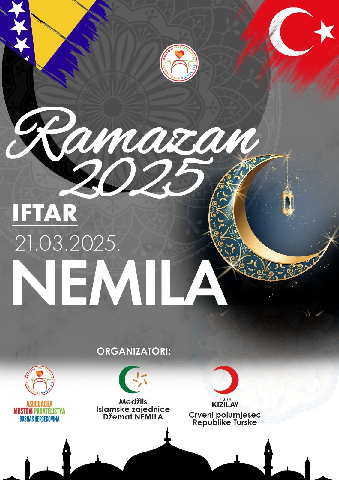Iftar je protekao u prijateljskom okruženju, a svi prisutni su uživali u bogatom obroku i duhovnoj atmosferi koju pruža mubarek mjesec ramazan.