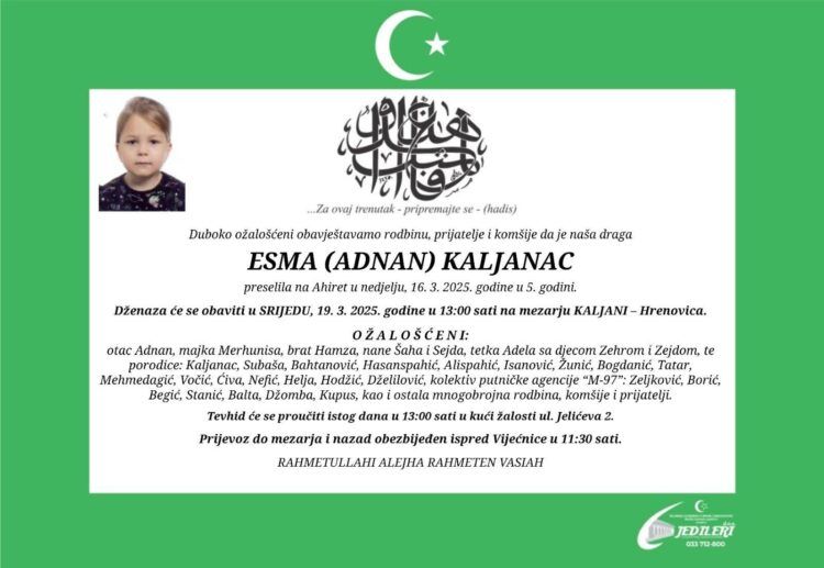 Kako bi svi koji žele mogli prisustvovati posljednjem ispraćaju, organizovan je prevoz                                  