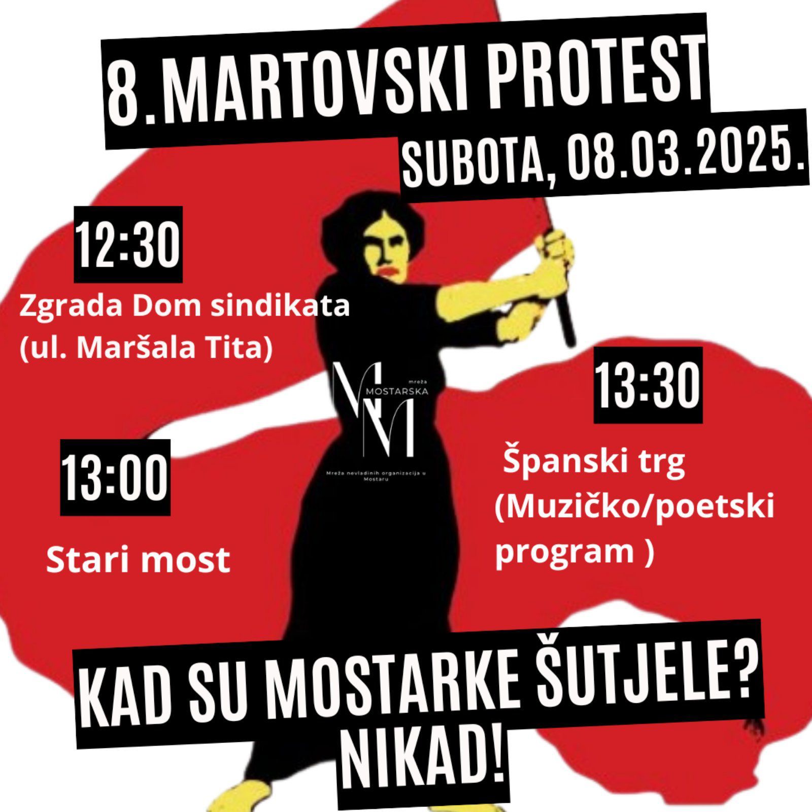 U Sarajevu i Mostaru protestne šetnje povodom 8. marta: Dižemo glas protiv nepravde