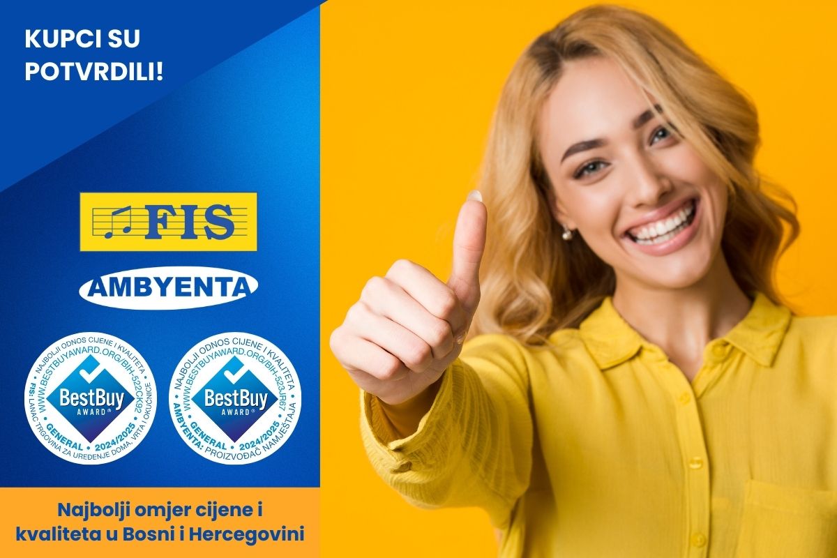 Poduzeće FIS i namještaj Ambyenta ponovo su dobitnici prestižnog priznanja Best Buy Award koje dodjeljuje švicarska certifikacijska kuća ICERTIAS. 