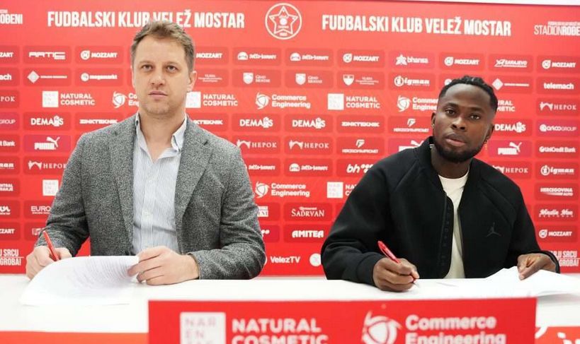Fudbalski klub Velež Mostar potvrdio je da je Michael Ologo od danas i zvanično novi igrač "Rođenih".