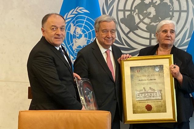 New York: Subašić uručila 'Povelju pravde' generalnom sekretaru UN-a Antoniju Guterresu
