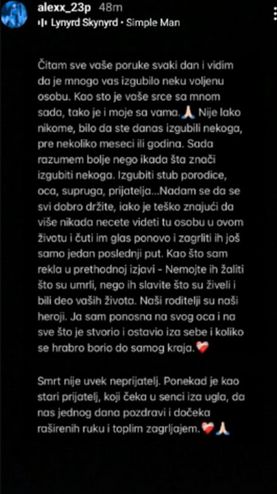 Oglasila se kćerka Saše Popovića: Borio se do samog kraja