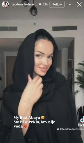 Teodora Džehverović pozirala u abaji: Što bi se reklo, krv nije voda