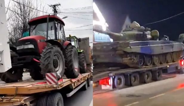 Stotine traktora iz cijele Srbije dovezeno je i parkirano u pogone IMT-a i drugih fabrika na obodima Beograda, gdje je za 15. mart najavljeno protestno okupljanje studenata.