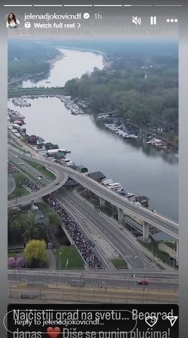 Jelena Đoković podržala studente uz pjesmu 'Pada vlada'