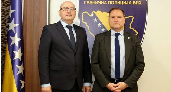 Direktor Granične policije BiH Mirko Kuprešaković primio je u posjetu, u Glavnom uredu, zamjenika visokog predstavnika Mirka Zambellia sa saradnicima.