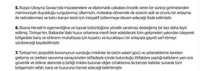 Turska nastavlja pomno pratiti sva dešavanja koja bi mogla negativno utjecati na mir na Balkanu, navodi se