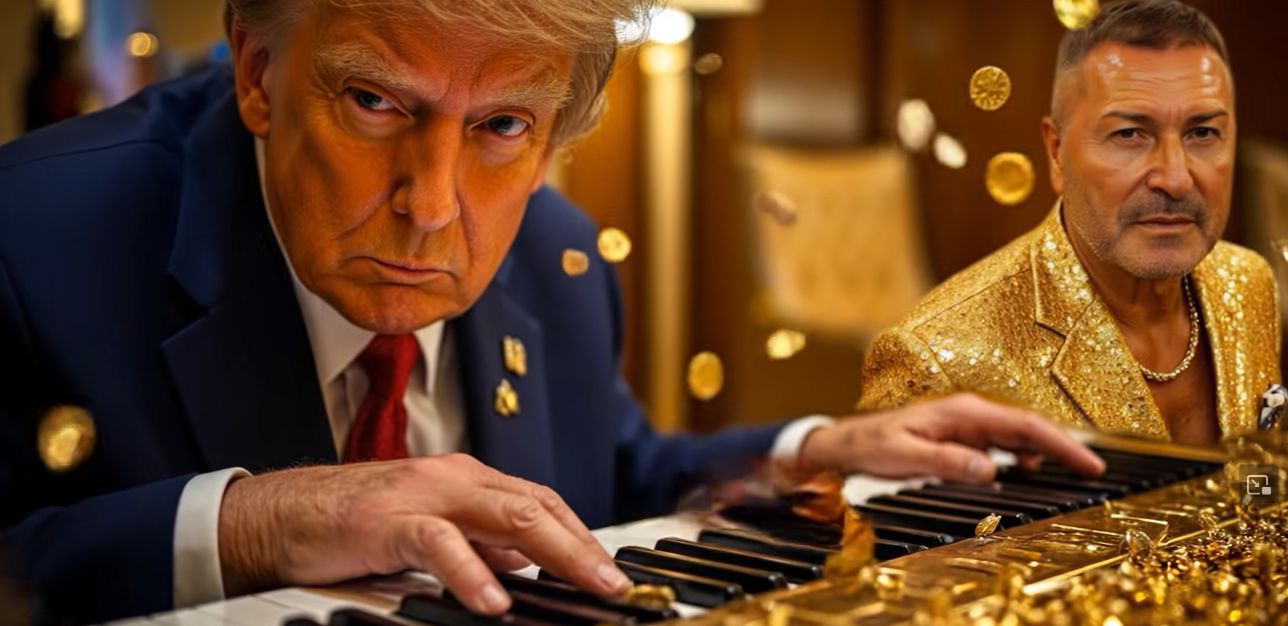 Skače iz aviona i leti na ćilimu: Trump završio u spotu poznatih srbijanskih muzičara, scene su hit