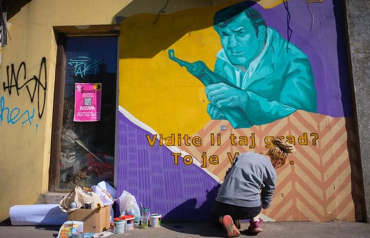 U Beogradu oslikan mural posvećen Valteru, čuvenom heroju odbrane Sarajeva