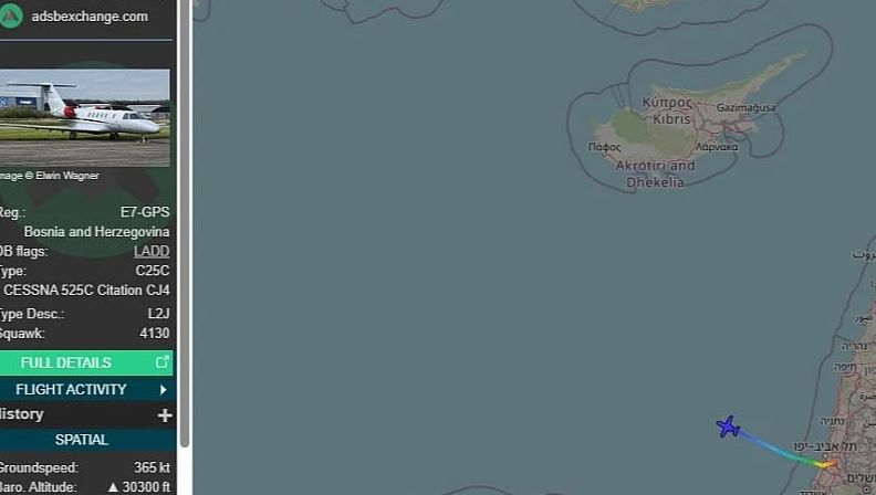 Nakon što je prevezao Dodika u Izrael, avion Vlade RS Cesna Citation bio je prizemljen u Beogradu