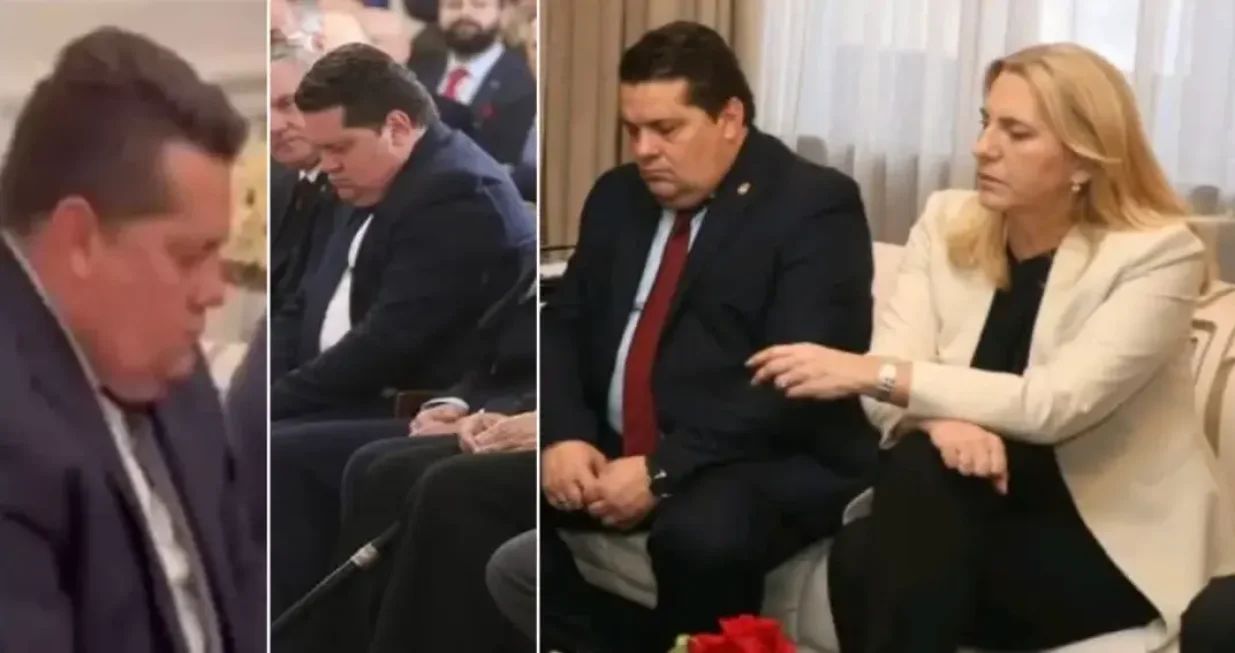 Pitanje je da li se Stevandić sjeća bilo čega sa sastanka, da li je sve prespavao ili ga je neko gurnuo da ga probudi, ali je očigledno da je ovo za njega prejak tempo...