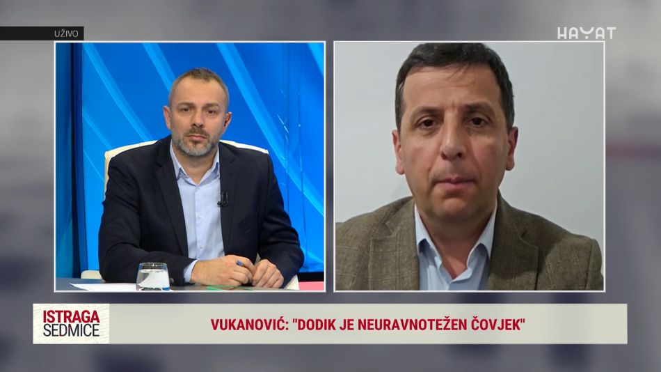 Vukanović u 'Istrazi sedmice': Rušim Dodika i Vučića! Draško sjedi na dvije stolice