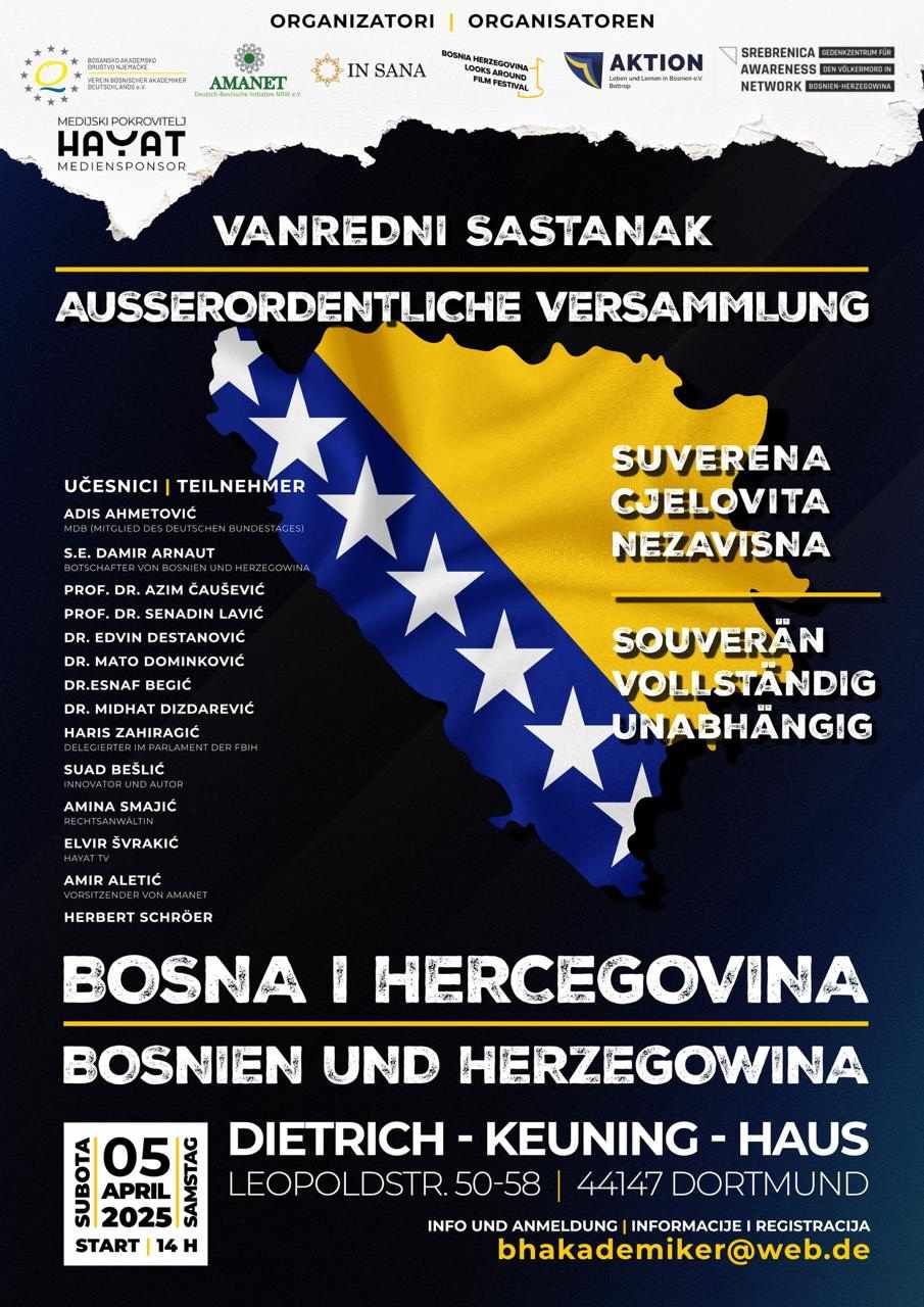 Petog aprila u Dortmund pozvani su svi građani i građanke koji vole Bosnu i Hercegovinu da se pridruže. 