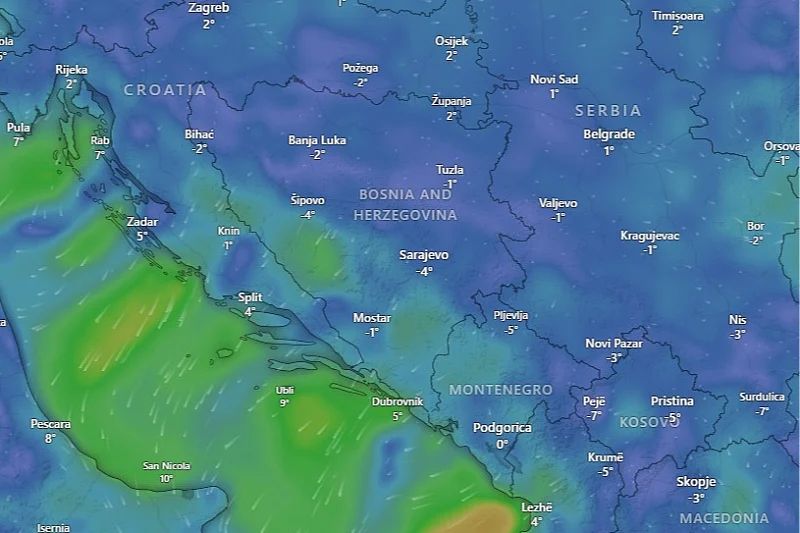 Zima se vraća na velika vrata: Od večeras drastično zahlađenje, minusi će potrajati do sredine mjes