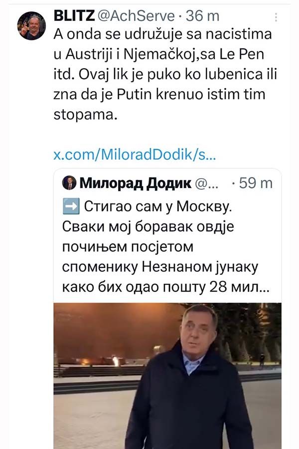 Što se nas tiče, slobodno tu i ostani: Burne reakcije na društvenim mrežama nakon Dodikovih poruka