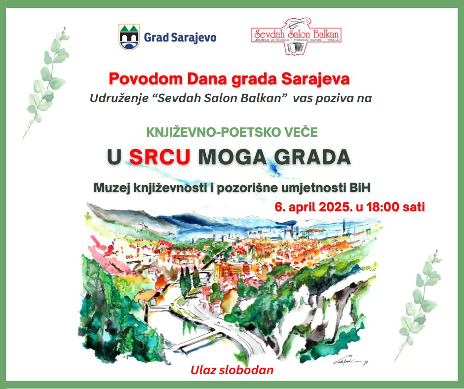 S početkom u 18:00 sati publika će imati priliku poslušati interpretacije djela sarajevskih književnika  