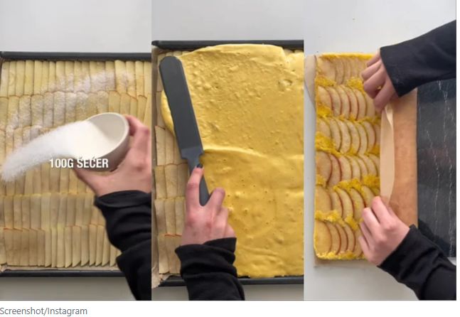 Ako želite jednostavan, a ukusan desert s jabukama, svakako biste trebali isprobati ovaj obrnuti kolač koji se lako pretvara u rolat.