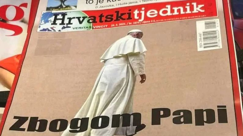 Skandalozna naslovnica 'Hrvatskog tjednika': Zbogom Papi, nije vrijedan ni jedne hrvatske suze