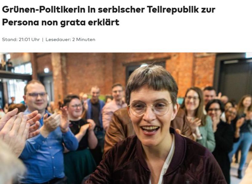 Mediji su prenijeli kako je 'Njemačko ministarstvo vanjskih poslova saopćilo je da Dodik nema zakonske ovlasti nekoga proglasiti personom non grata'
