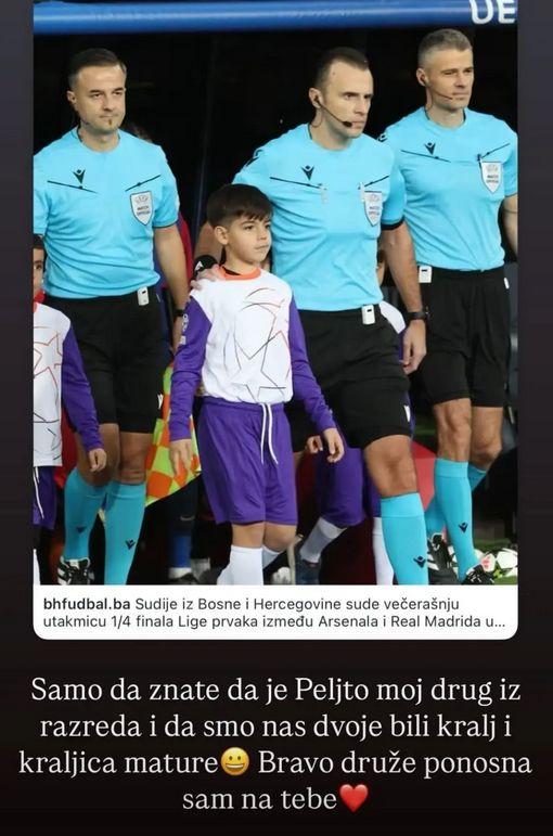Bravo, druže, ponosna sam na tebe, napisala je Hana Hadžiavdagić-Tabaković