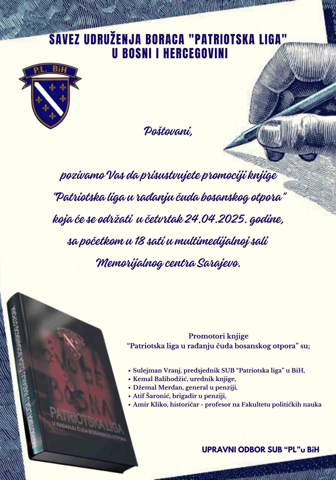 Knjiga Patriotska liga u rađanju čuda bosanskog otpora tretira period iz bliske prošlosti 1991-1992. godina, godine o kojima je rijetko pisano. 