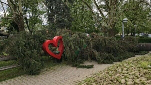 Јaki udari vjetra u Bosanskoj Dubici su od sinoć, jutros je bio slabijeg intenziteta, a u poslijepodnevnim satima ponovo je počeo da jača