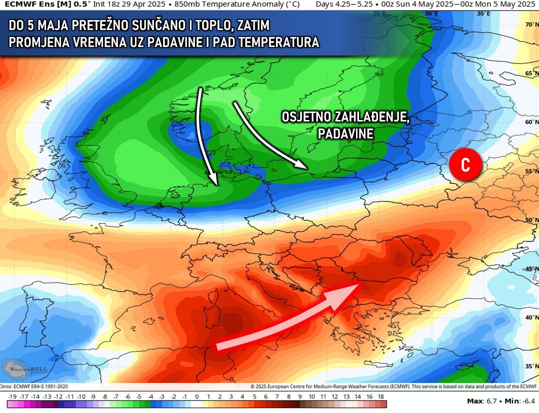 Ljetne temperature do ponedjeljka, a onda…