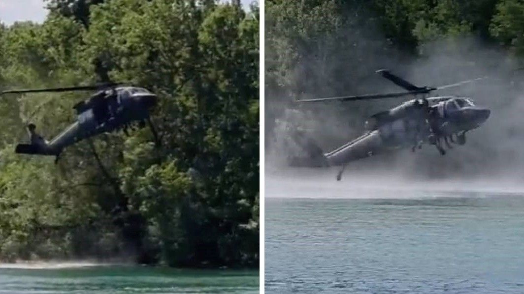 Širi se snimak: Helikopter Hrvatske vojske zahvatio drvo tokom vježbe