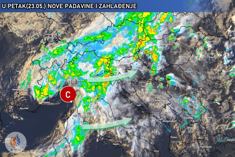 Meteorolozi upozoravaju: Danas se očekuje nevrijeme, jaka oluja koja donosi kišu i led