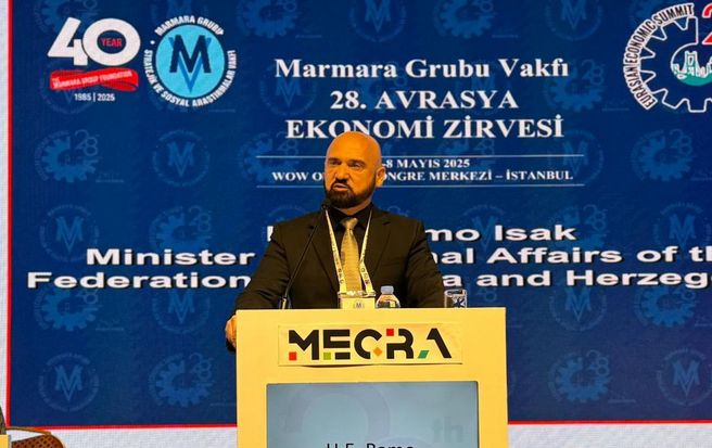 Ministar Isak zahvalio se predsjedniku Fondacije Marmara Group Akkanu Suveru na pozivu za učešće na samitu 