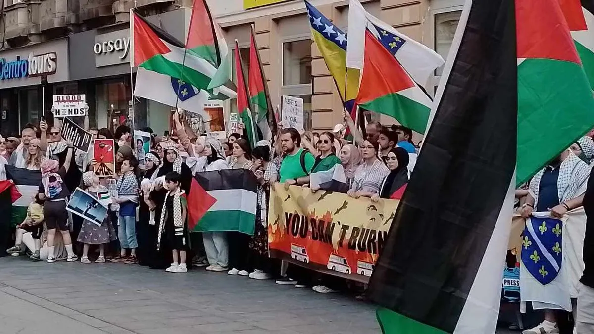 Ova šetnja znak je solidarnosti s narodom Gaze i svemu što nedužni civili doživljavaju svakodnevno