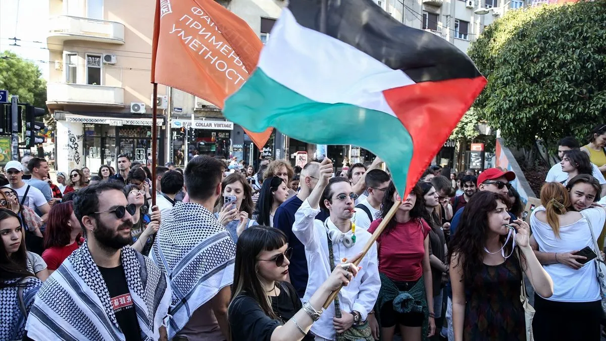 Na ovaj protest pozvala je grupa “Podrška narodu Palestine – Srbija“.