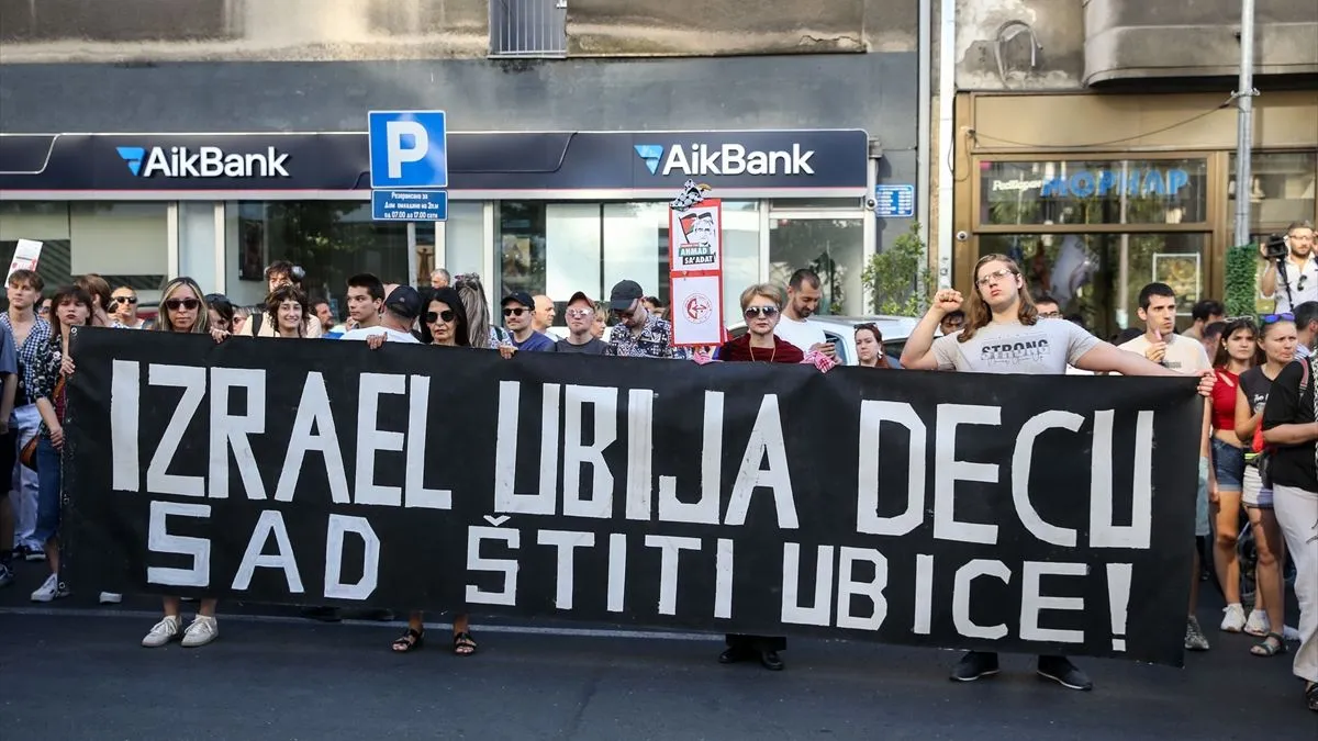 Na ovaj protest pozvala je grupa “Podrška narodu Palestine – Srbija“.