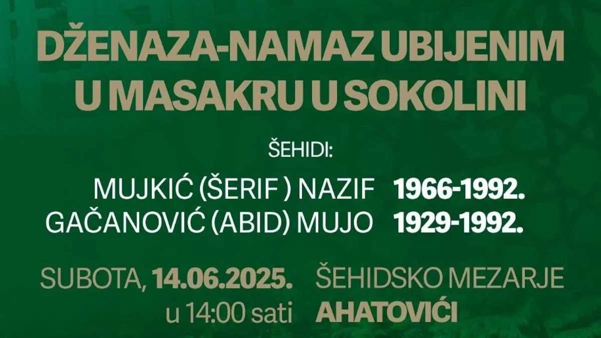 Reekshumacija i identifikacija posmrtnih ostataka Nazifa Mujkića i Muje Gačanovića omogućila je njihov ukop nakon više od tri decenije traganja i čekanja pravde