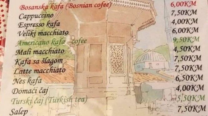 Bosanska kafa sada košta 6 KM, što je za mnoge građane glavnog grada ozbiljan udar na džep