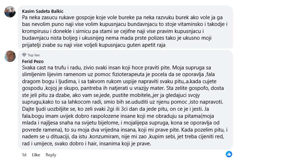  I možda će upravo burek biti posljednja kap u tanjiru koja će natjerati društvo da konačno zasuče rukave oko pite, ali i oko promjena.