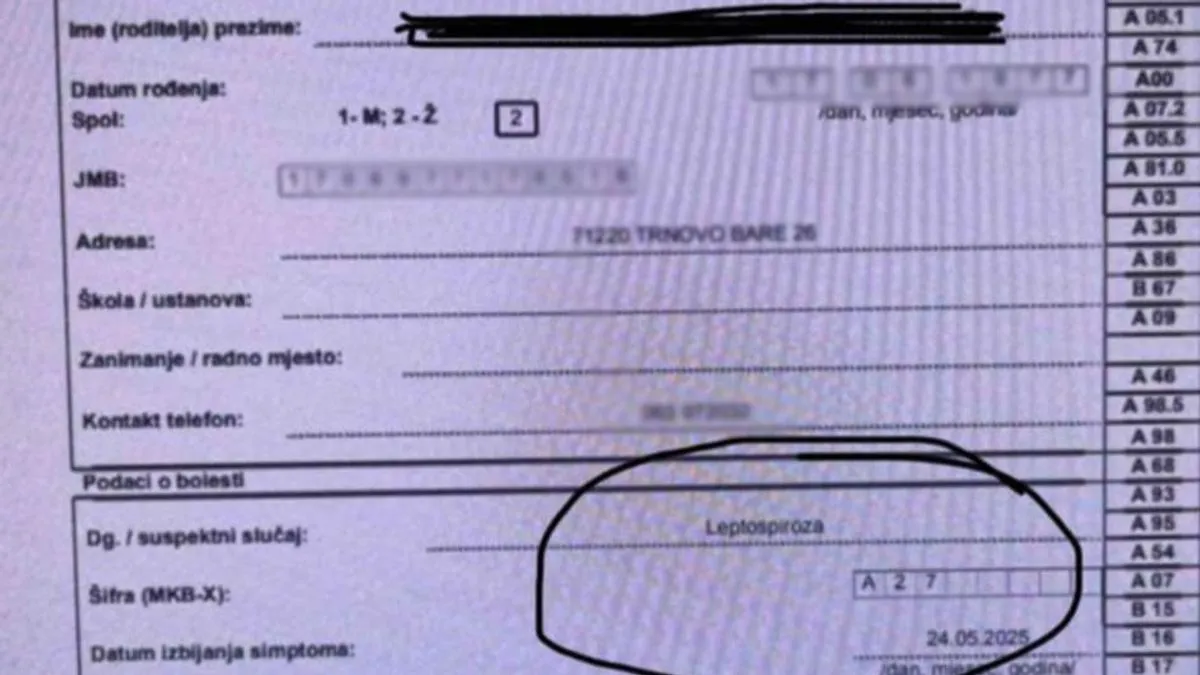  ZZJZKS o novim slučajevima leptospiroze u Sarajevu: Nalaz o smrti pacijenta govori drugačije