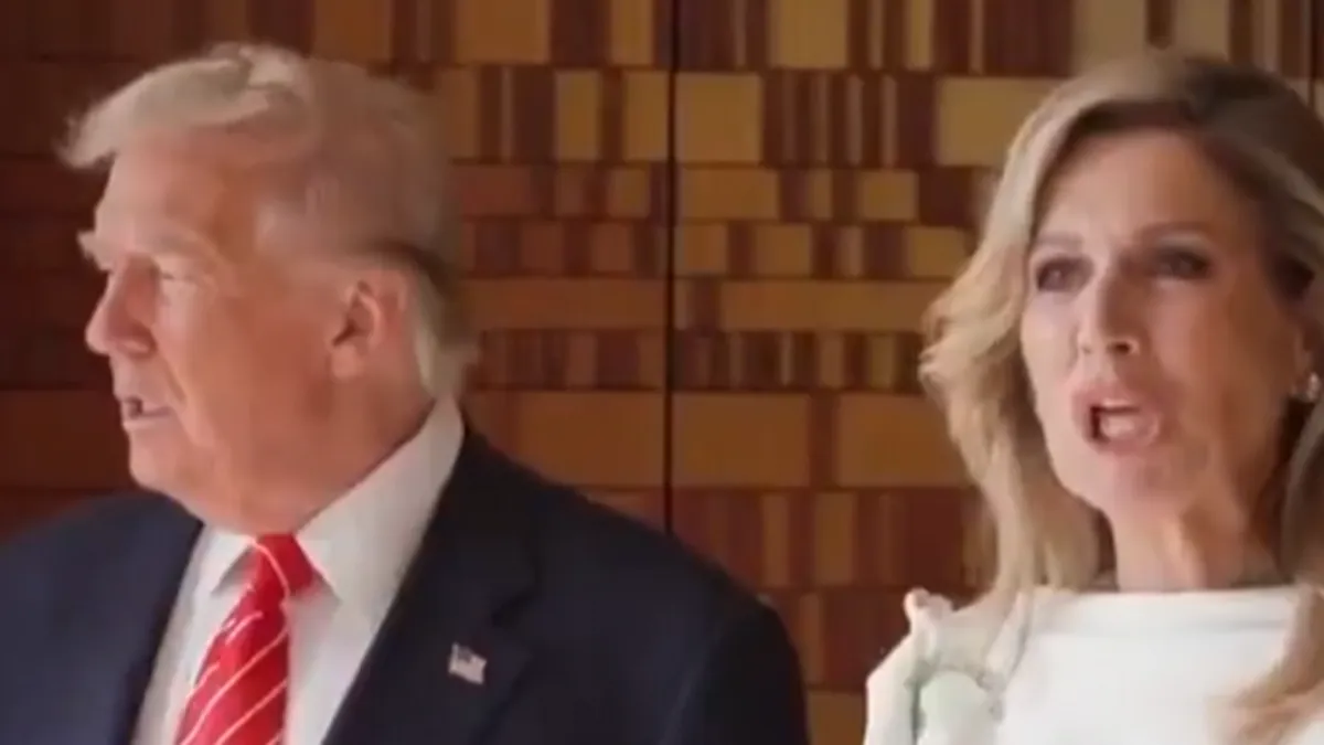 U videu koji se ubrzano širi internetom, zabilježen je trenutak u kojem se čini da kraljica Máxima imitira Trumpove grimase