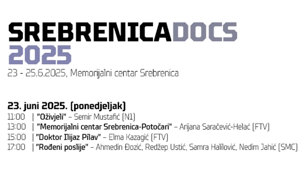 Filmovi će biti prikazani u prostorijama Memorijalnog centra Srebrenica