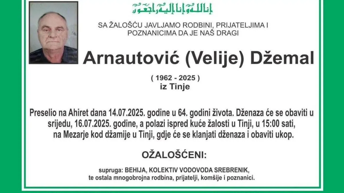 Iza Džemala, Amira i Amela ostala je supruga i majka Behija...