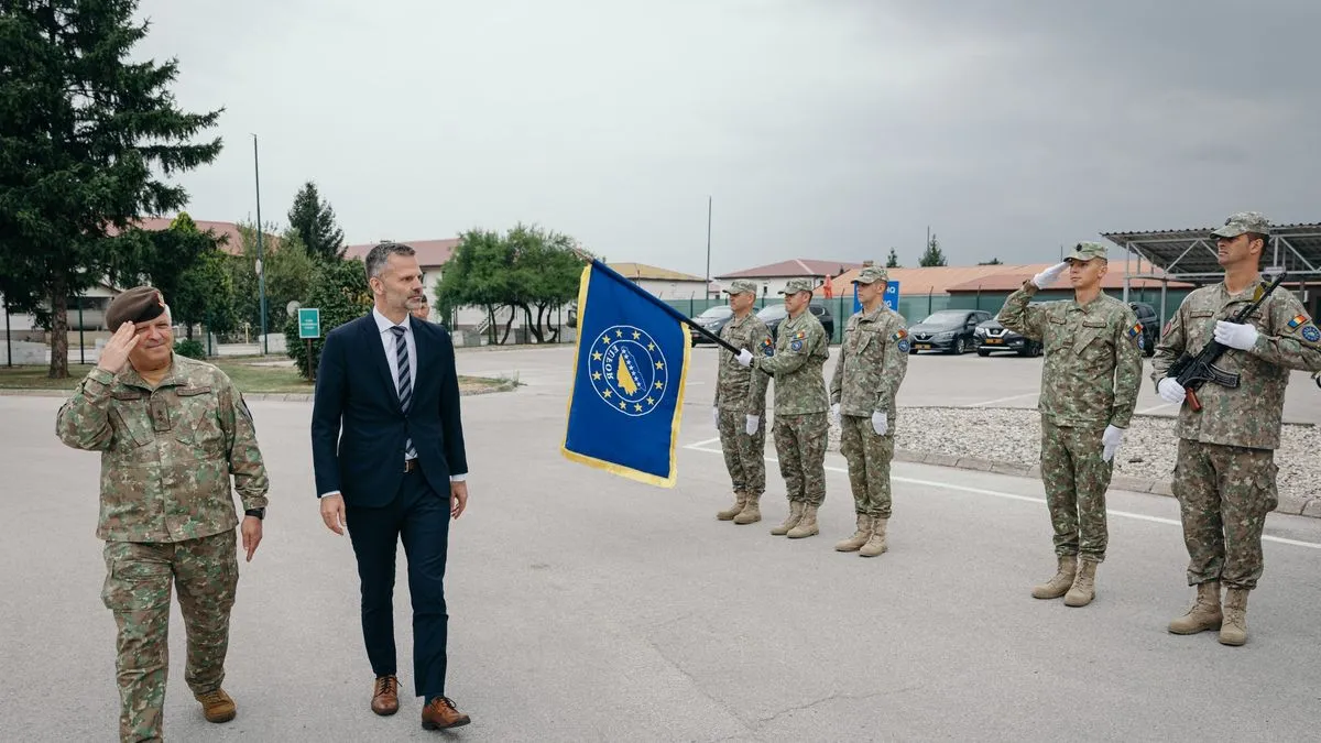 Pored zastava drugih učesnica misije EUFOR-a podignuta je zastava Danske