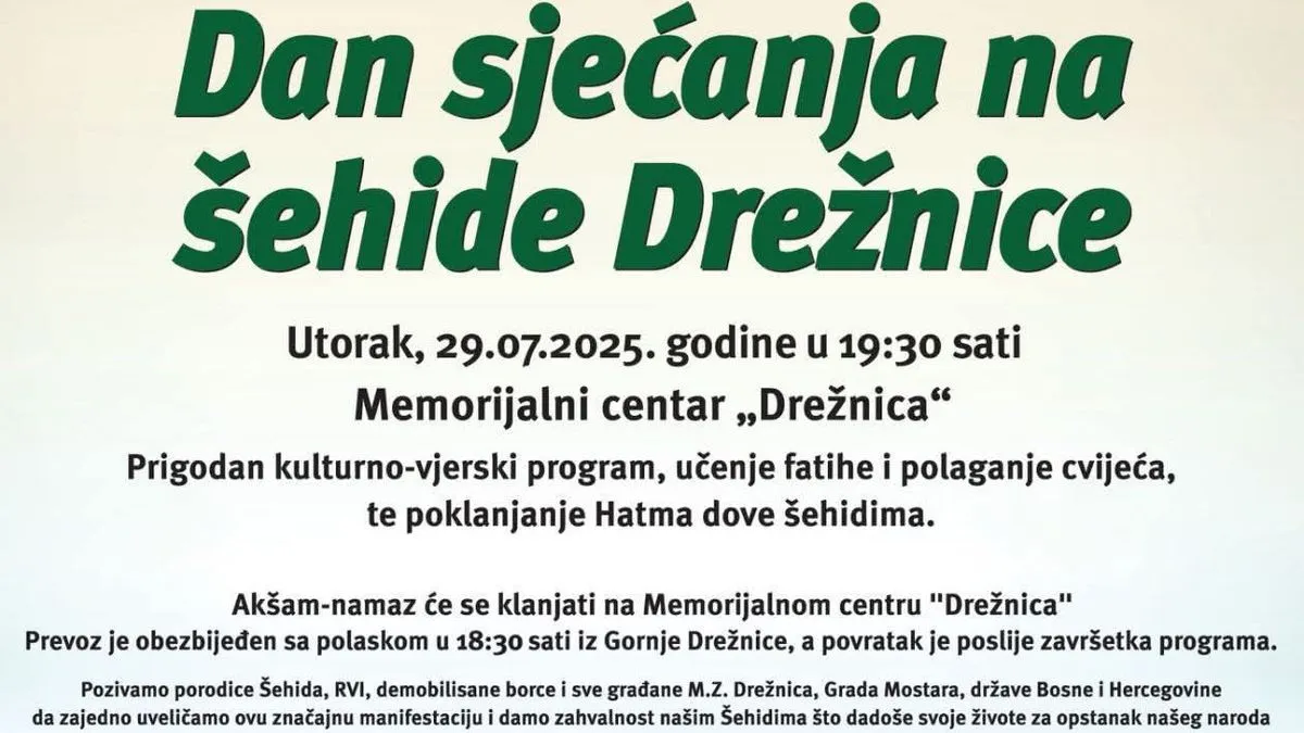 Sjećanja na šehide Drežnice: Svjedok vremena da se ne zaboravi časna borba Armije i MUP-a RBiH