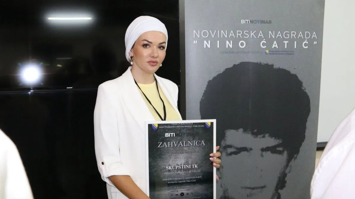 Ova zahvalnica dodijeljena je kao priznanje za dugogodišnji institucionalni doprinos očuvanju istine o genocidu