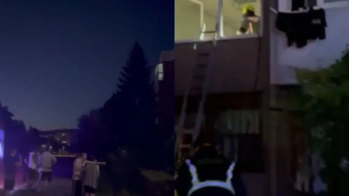 Zbog teškog pristupa stanu koji je u plamenu, vatrogasci su bili primorani ulaziti u stan preko balkona