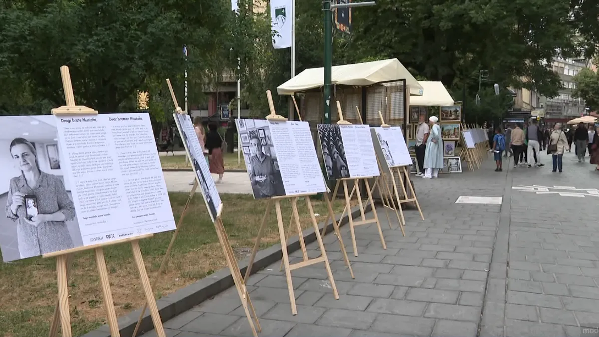 Izložba prikazuje 30 odabranih odlomaka iz zbirke od 43 pisma osoba povezanih sa Srebrenicom ili drugim mjestima u istočnoj Bosni...