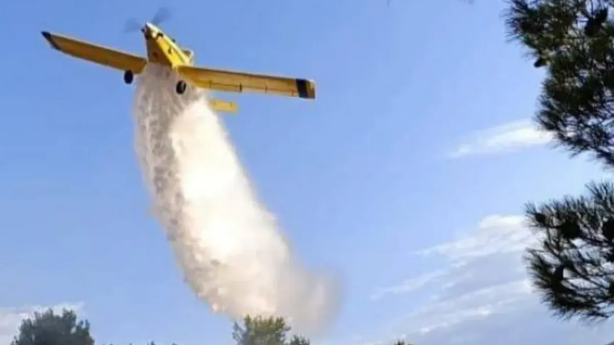 Air-tractor je djelovao četiri puta na požarištu na Gubavici na području grada Mostara i pet puta na požarištu na Hodovu na području Stoca