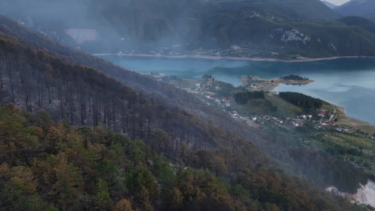 Požar je izbio jučer u poslijepodnevnim satima na lokaciji Podbor, gdje gori crnogorična šuma