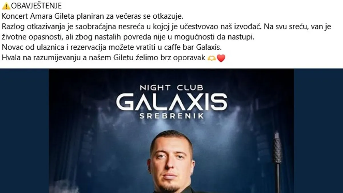 Također, Gile je prilikom javljanja kazao da se trenutno osjeća dobro